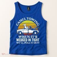 Camel Towing Retro Humor Saying Funny Transport Halloween Gift Tank Top thumb 2
