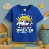 Camel Towing Retro Humor Saying Funny Transport Halloween Gift Toddler T-Shirt thumb 3