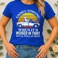 Camel Towing Retro Humor Saying Funny Transport Halloween Gift Women's T-Shirt thumb 2