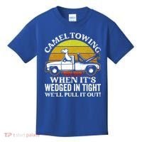Camel Towing Retro Humor Saying Funny Transport Halloween Gift Kids T-Shirt thumb 0