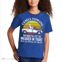 Camel Towing Retro Humor Saying Funny Transport Halloween Gift Kids T-Shirt thumb 2