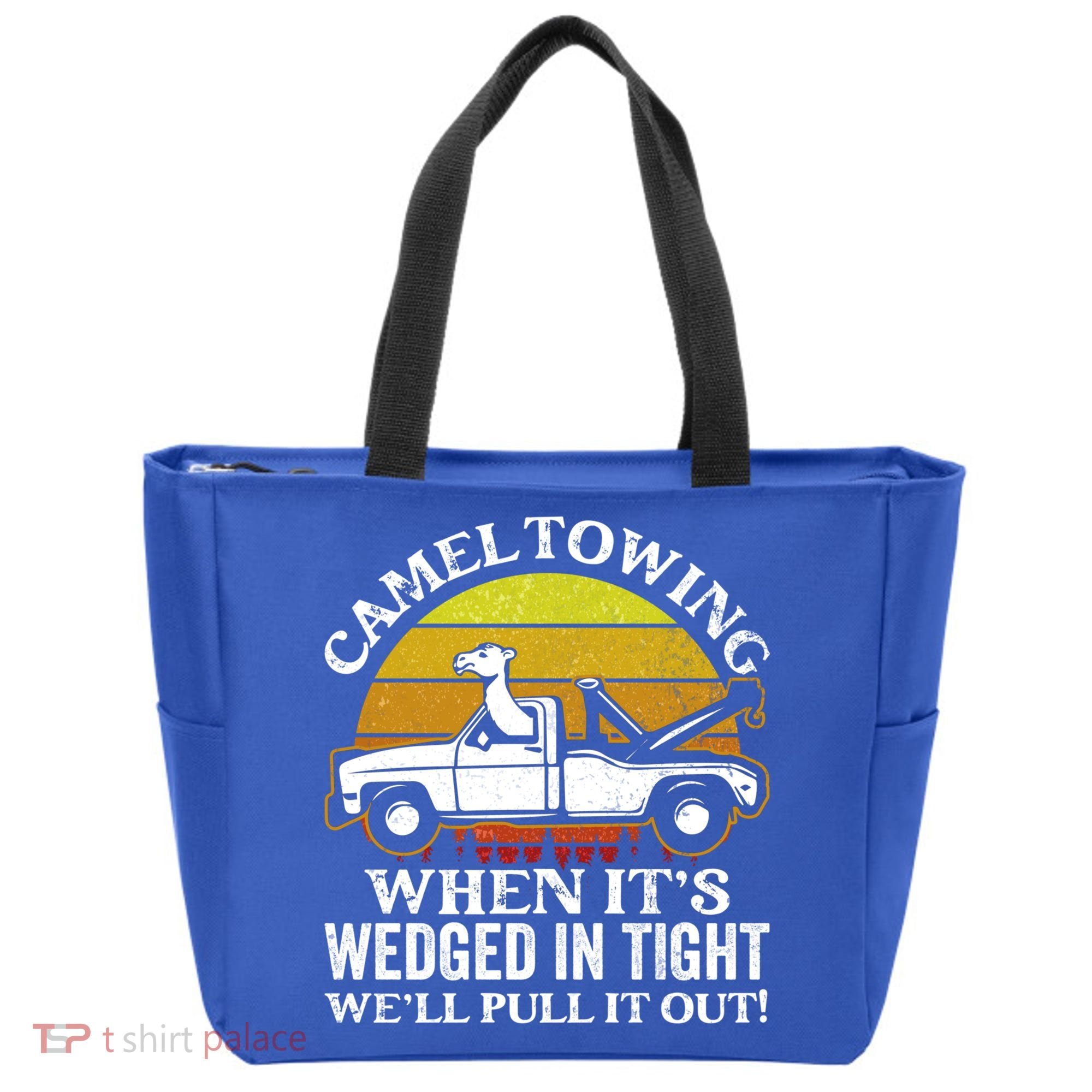 Camel Towing Retro Humor Saying Funny Transport Halloween Gift Tote Bag