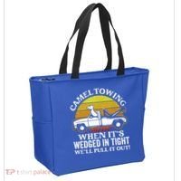 Camel Towing Retro Humor Saying Funny Transport Halloween Gift Tote Bag thumb 2