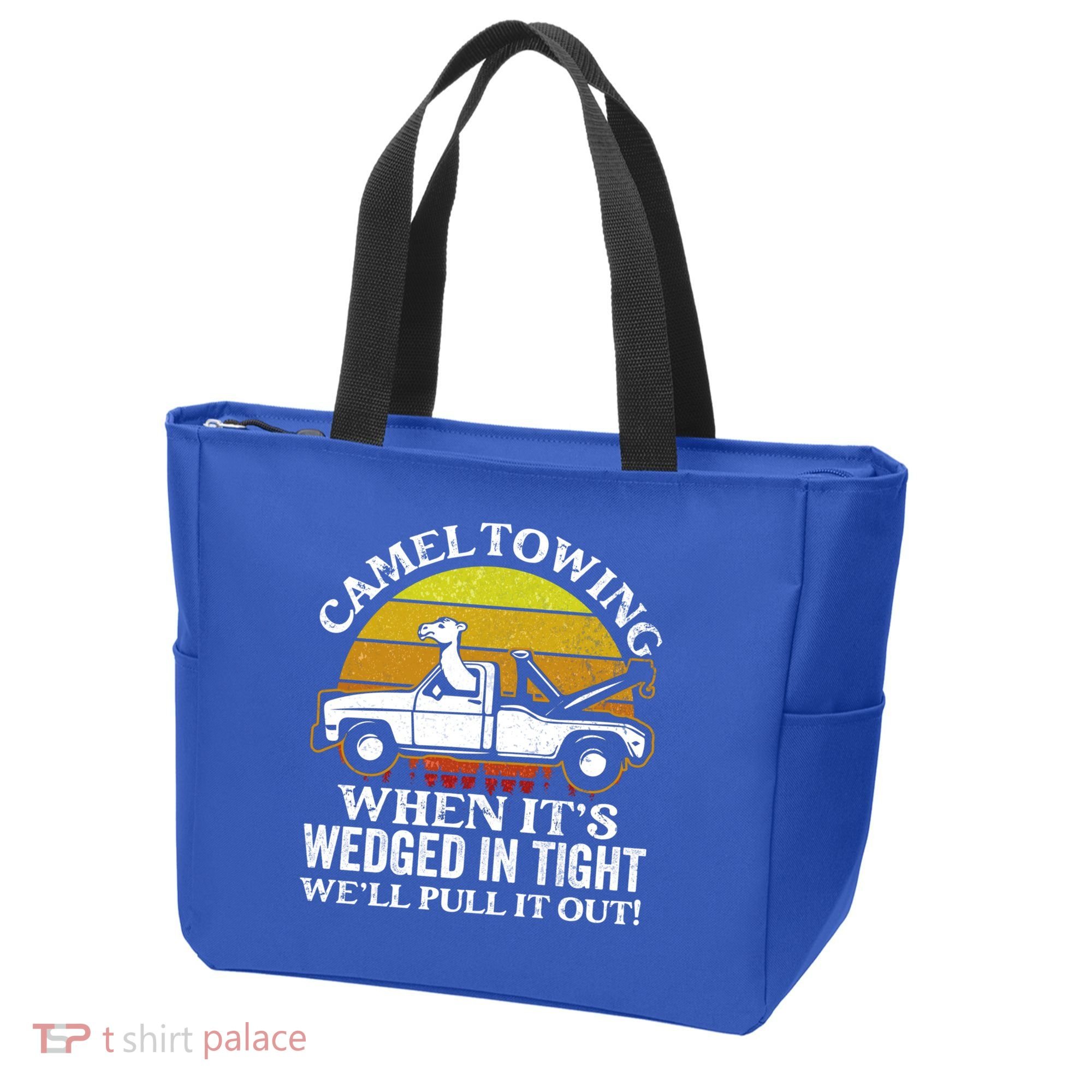 Camel Towing Retro Humor Saying Funny Transport Halloween Gift Tote Bag
