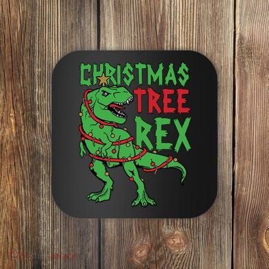 Christmas Tree Rex Coaster