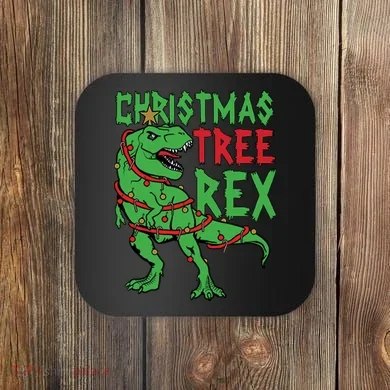 Christmas Tree Rex Coaster
