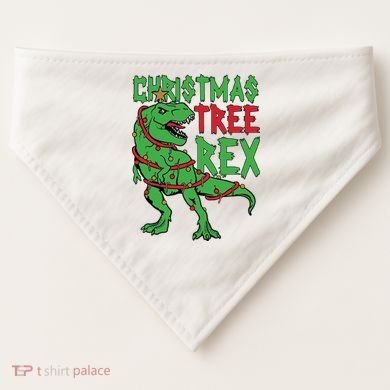 Christmas Tree Rex USA-Made Doggie Bandana