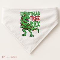 Christmas Tree Rex USA-Made Doggie Bandana thumb 0