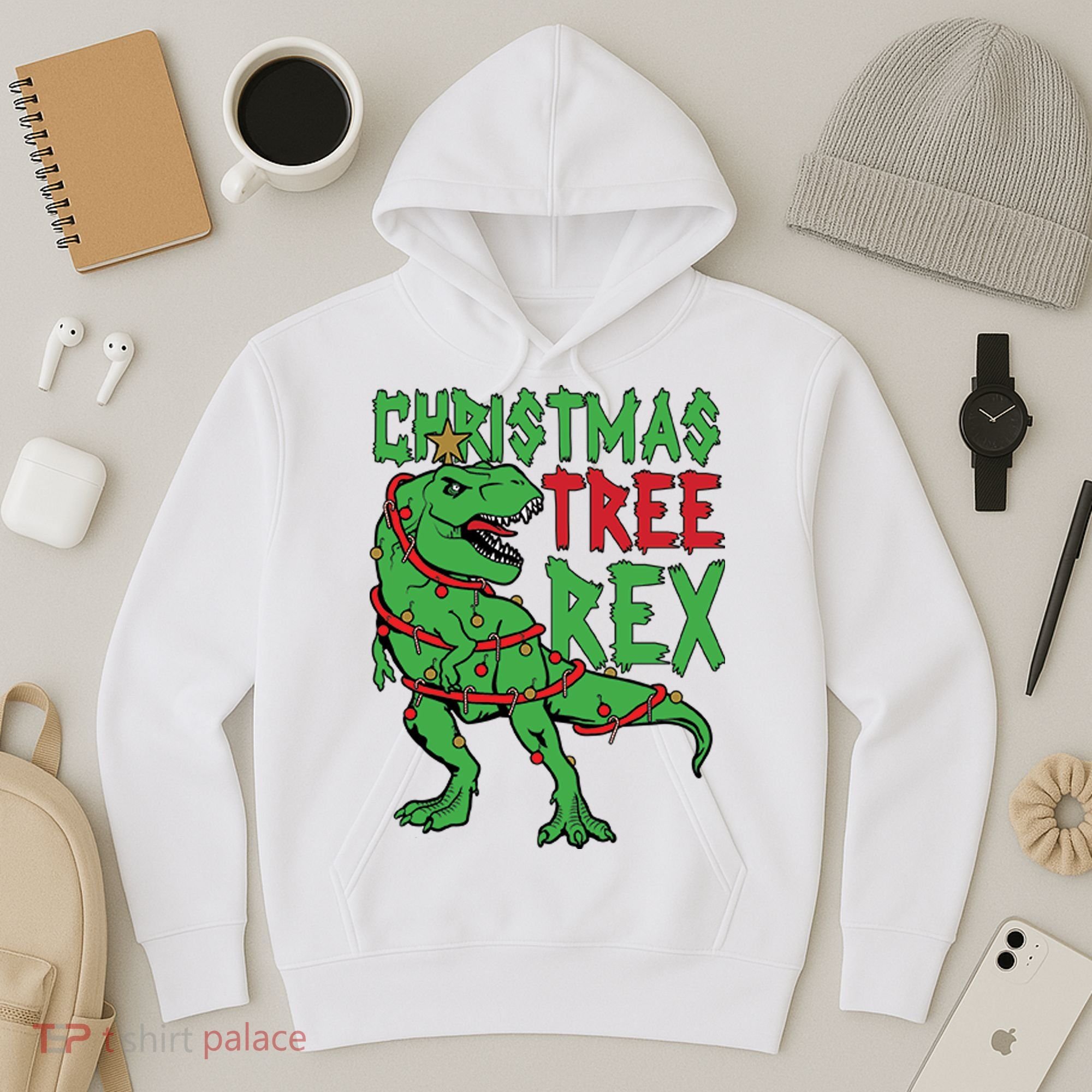 Christmas Tree Rex Hoodie