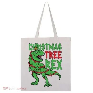 Christmas Tree Rex Tote Bag