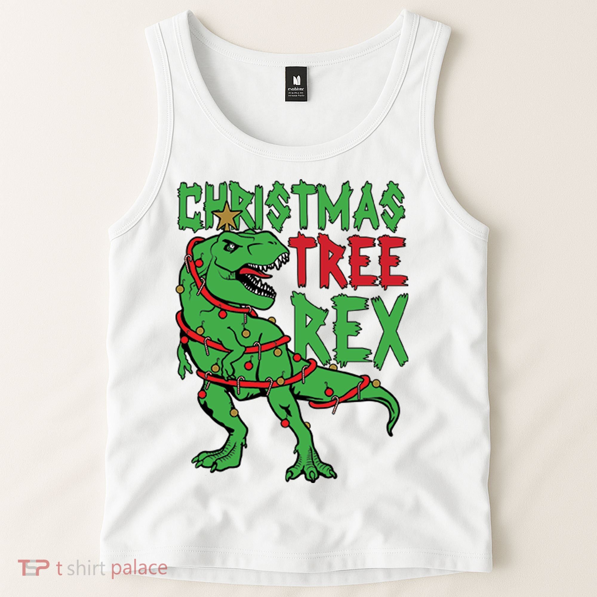 Christmas Tree Rex Tank Top
