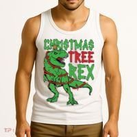 Christmas Tree Rex Tank Top thumb 3