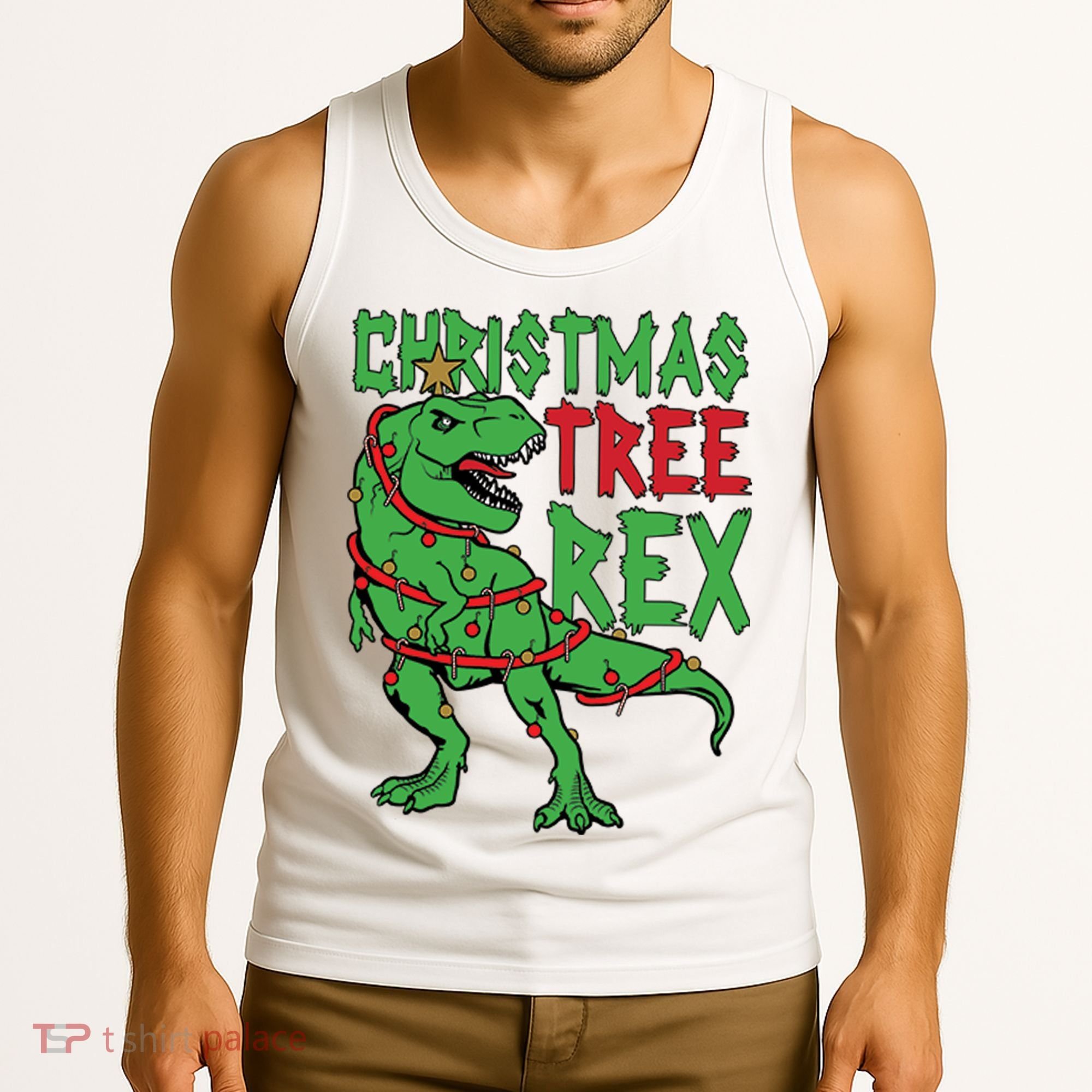 Christmas Tree Rex Tank Top