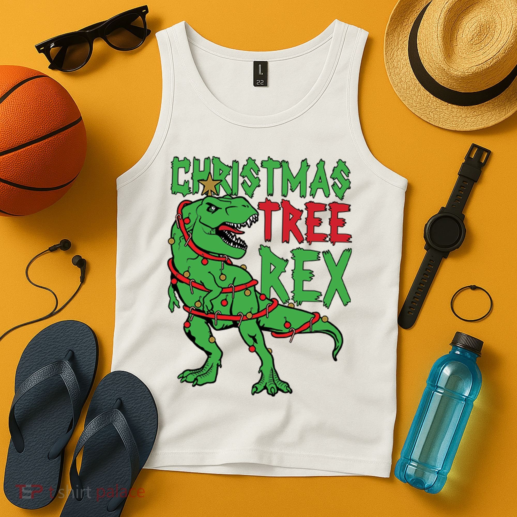 Christmas Tree Rex Tank Top