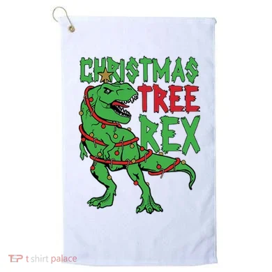 Christmas Tree Rex Golf Towel