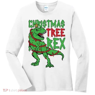 Christmas Tree Rex Women's Long Sleeve Shirt