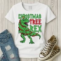 Christmas Tree Rex Women's T-Shirt thumb 3