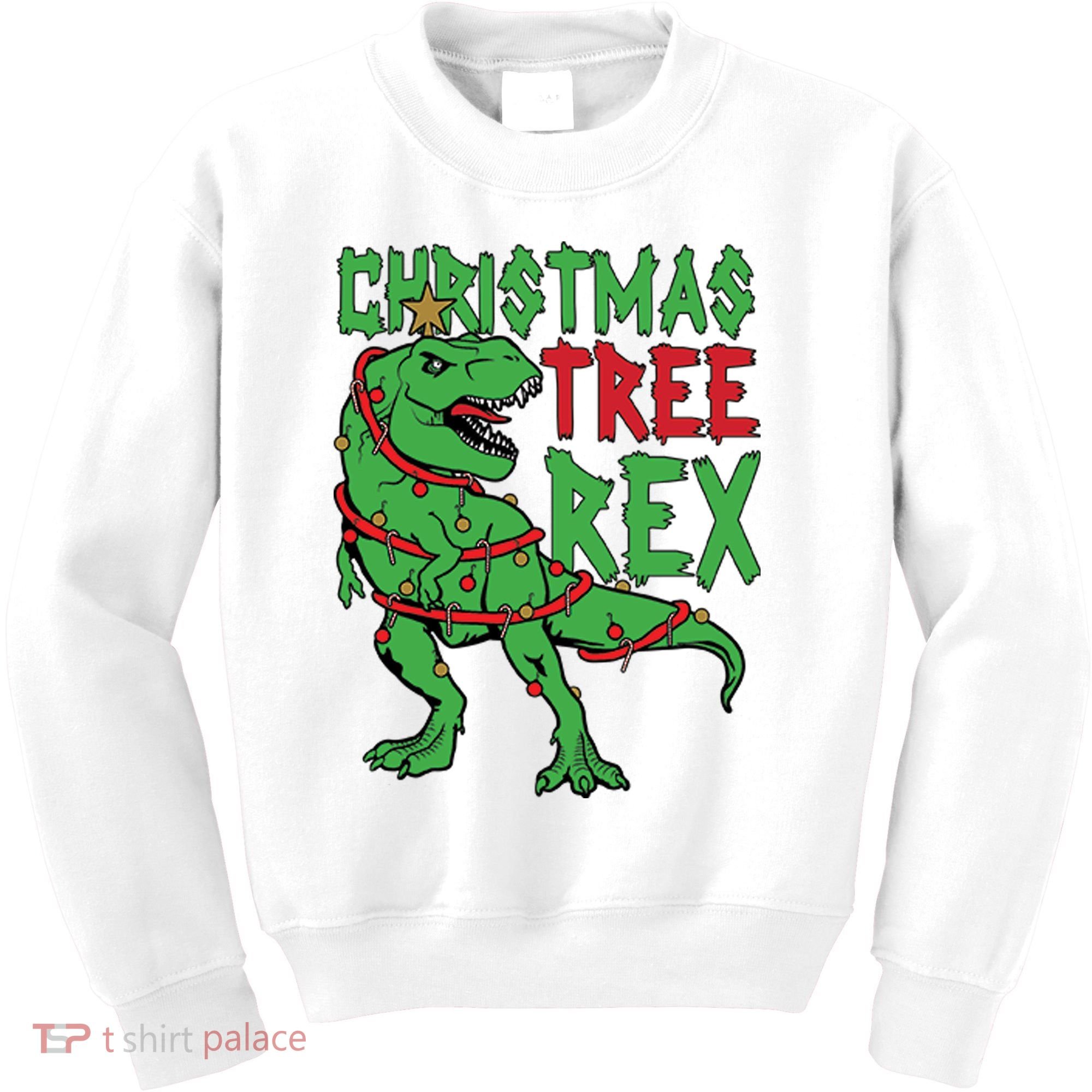 Christmas Tree Rex Kids Sweatshirt