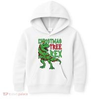 Christmas Tree Rex Kids Hoodie thumb 0