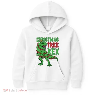 Christmas Tree Rex Kids Hoodie