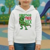 Christmas Tree Rex Kids Hoodie thumb 3