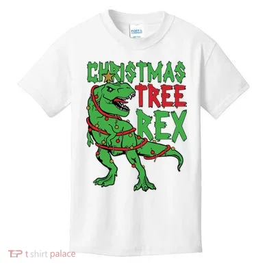 Christmas Tree Rex Kids T-Shirt