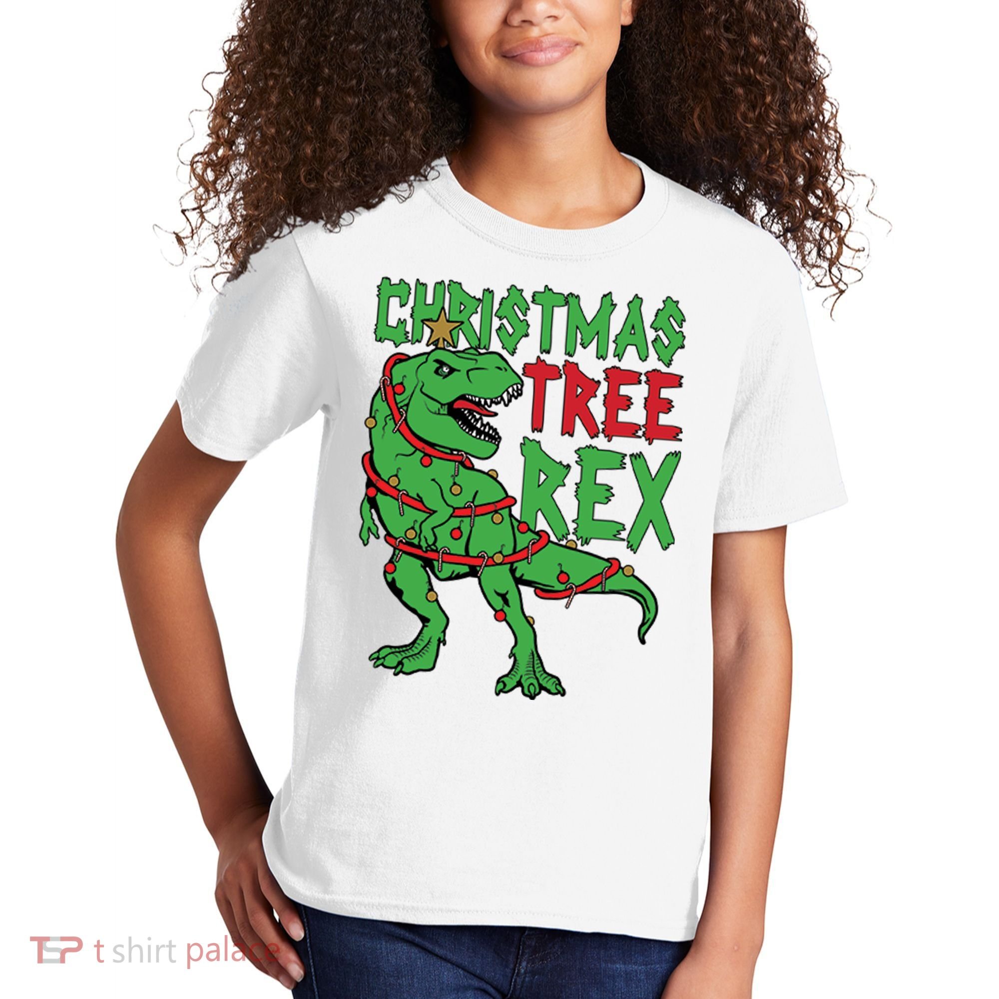 Christmas Tree Rex Kids T-Shirt