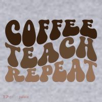 Coffee Teach Repeat Retro Teacher Gift Women's Sweatshirt thumb 2