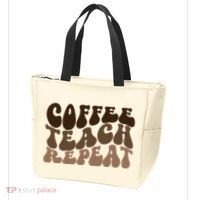 Coffee Teach Repeat Retro Teacher Gift Tote Bag thumb 3