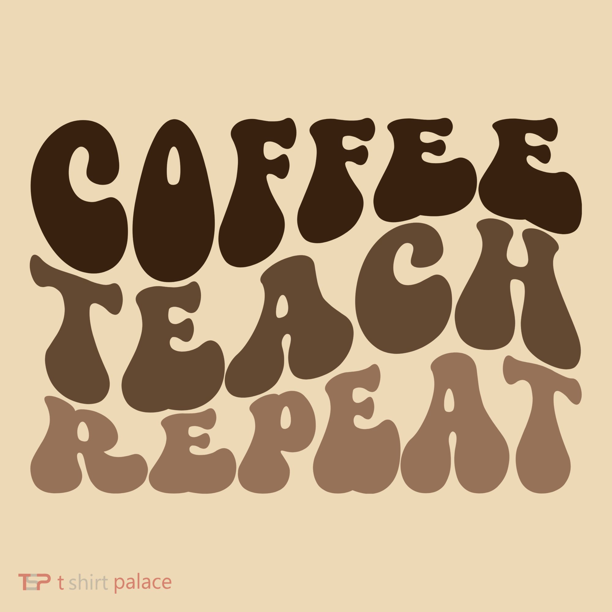 Coffee Teach Repeat Retro Teacher Gift Tote Bag