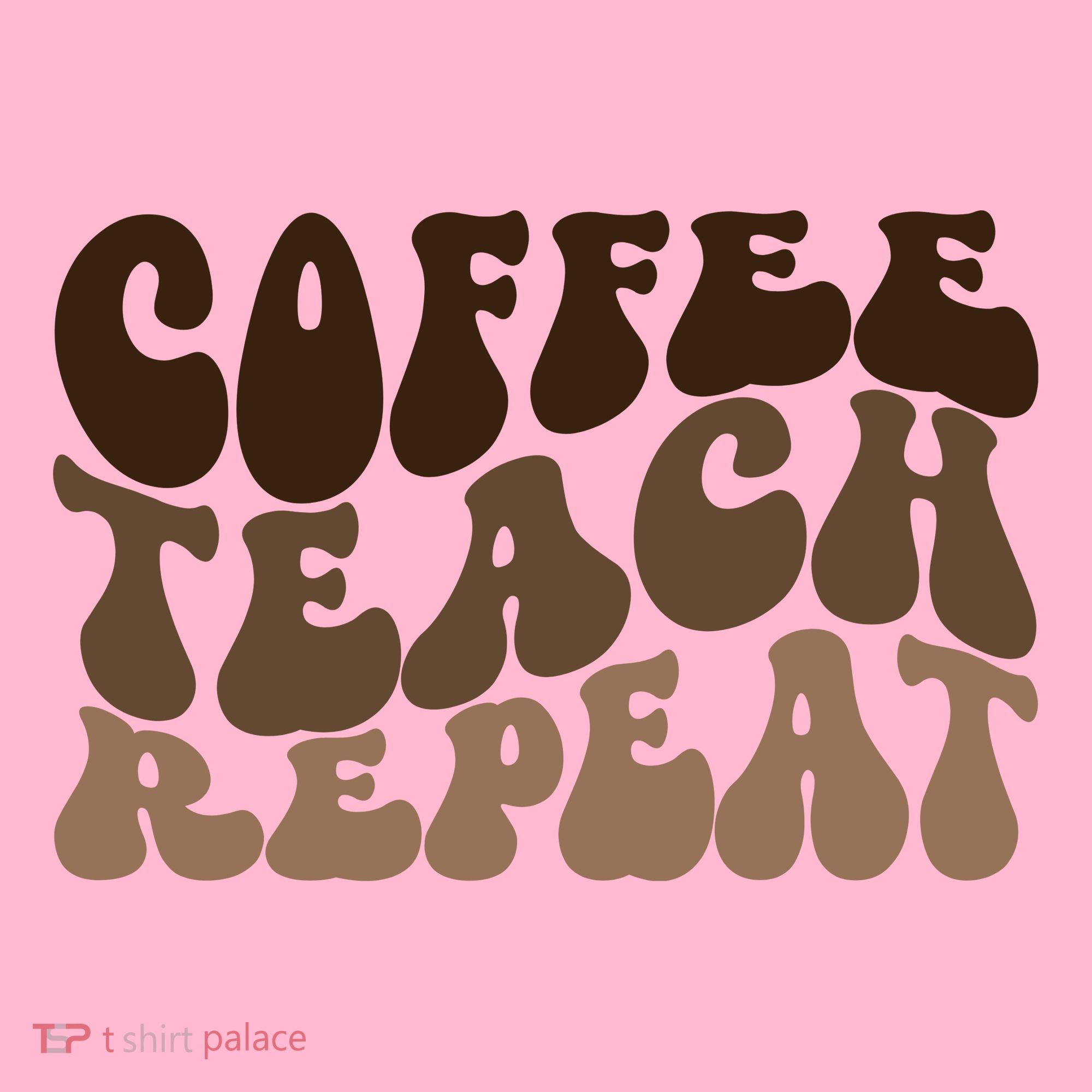 Coffee Teach Repeat Retro Teacher Gift Coaster