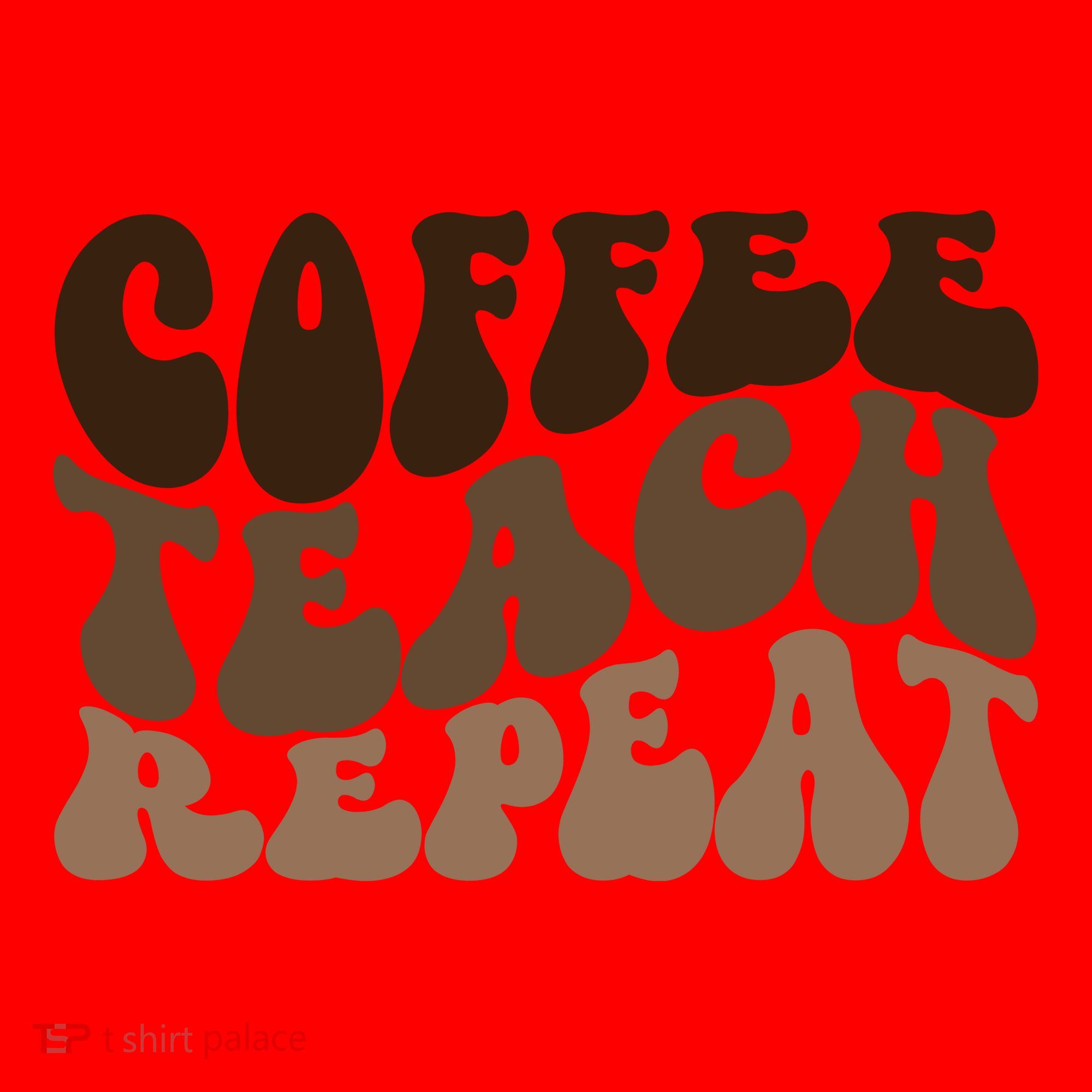 Coffee Teach Repeat Retro Teacher Gift Santa Hat