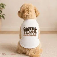 Coffee Teach Repeat Retro Teacher Gift Doggie Tank thumb 2
