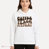 Coffee Teach Repeat Retro Teacher Gift Hoodie thumb 5