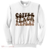 Coffee Teach Repeat Retro Teacher Gift Sweatshirt thumb 0