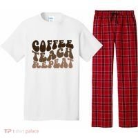 Coffee Teach Repeat Retro Teacher Gift Pajama Set thumb 0