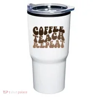 Coffee Teach Repeat Retro Teacher Gift Tumbler thumb 0