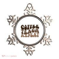 Coffee Teach Repeat Retro Teacher Gift Ornament thumb 0