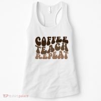 Coffee Teach Repeat Retro Teacher Gift Women's Tank Top thumb 0