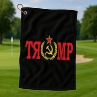 Comrade Trump Russian Fool Trump Impeach Trump Russian Golf Towel thumb 1