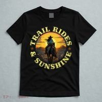 Country Trail Rides And Sunshine Horse Riding Cowgirl T-Shirt thumb 5