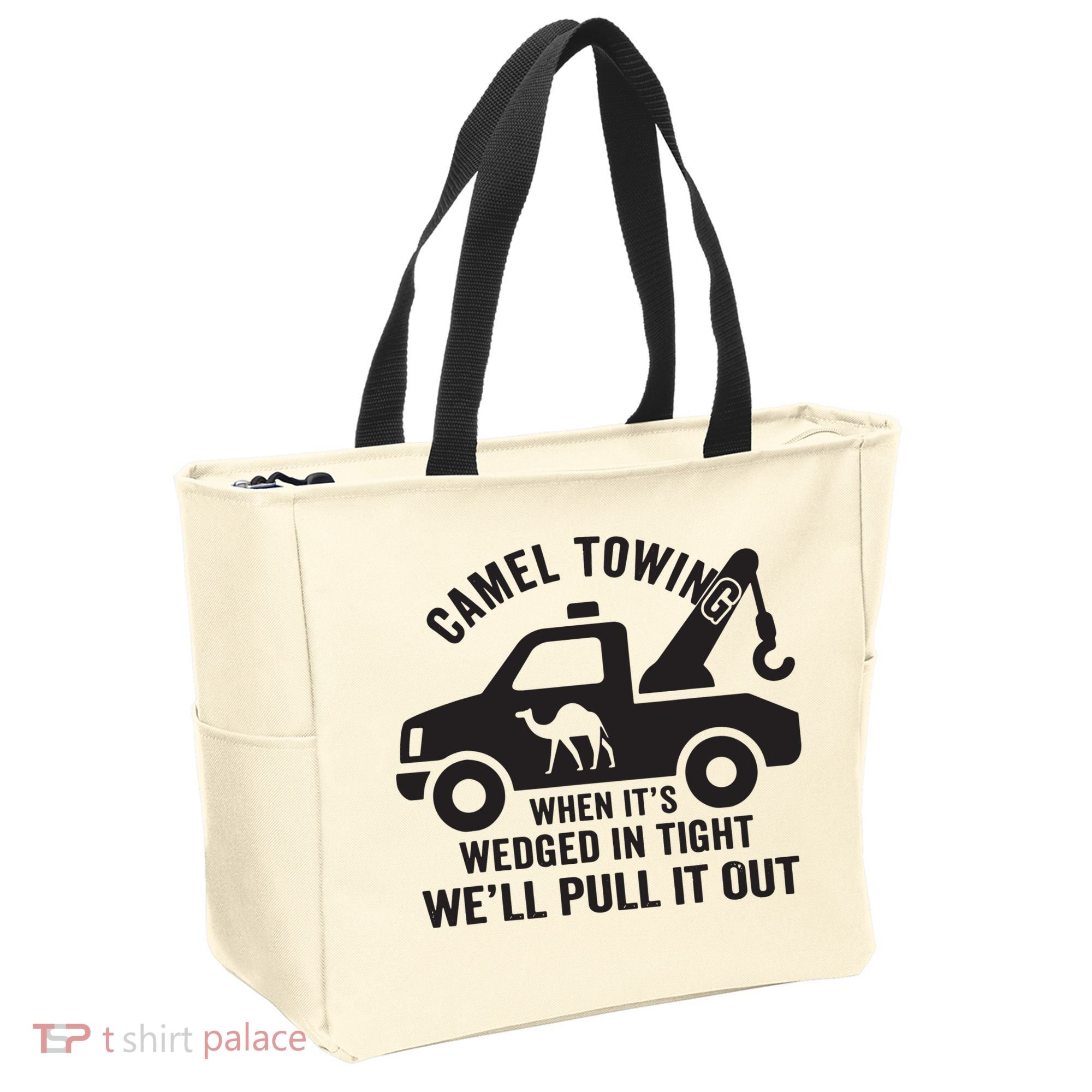Camel Towing Retro Adult Humor Saying Funny Halloween Gift Tote Bag