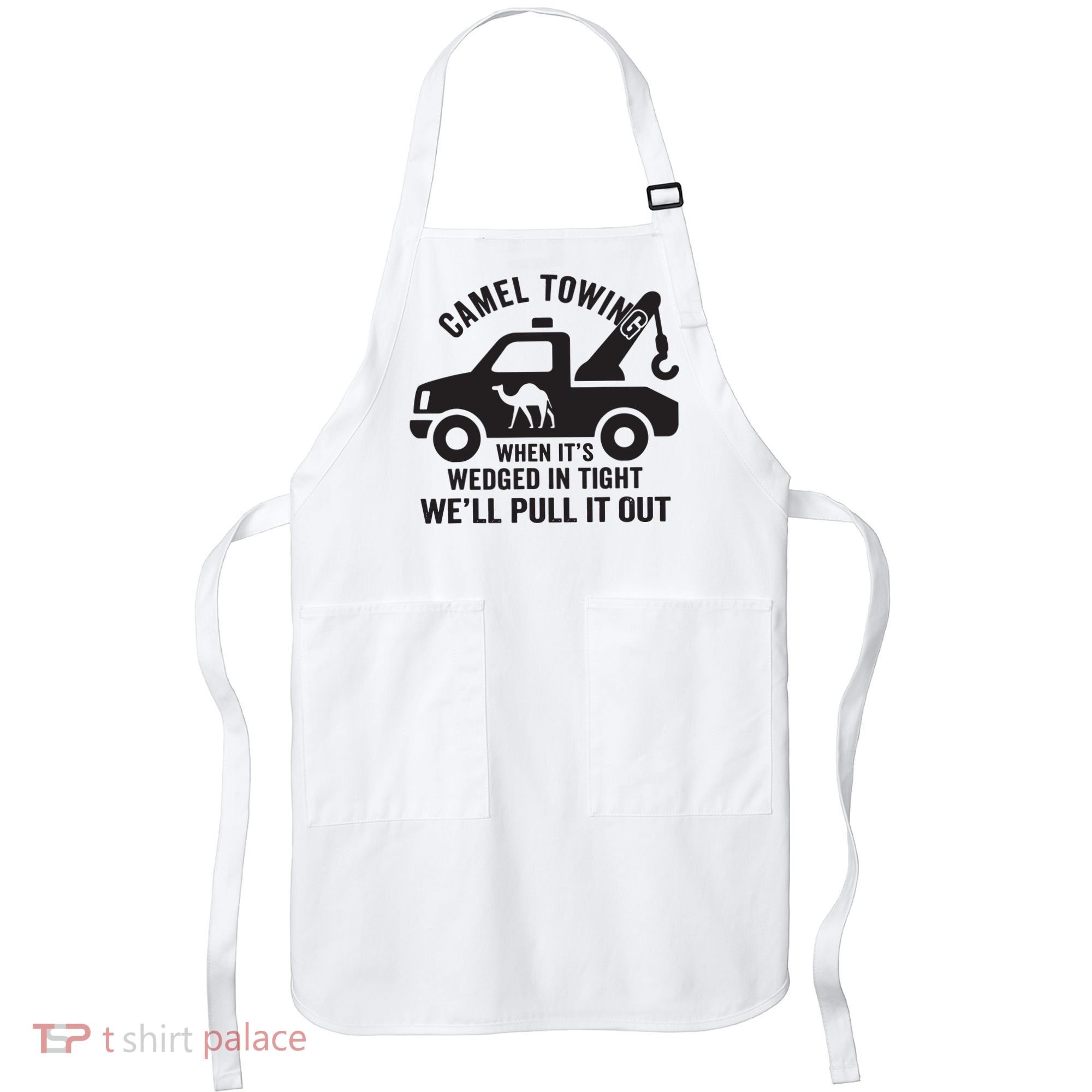 Camel Towing Retro Adult Humor Saying Funny Halloween Gift Apron