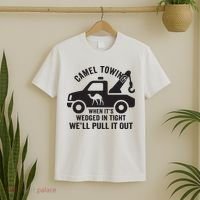 Camel Towing Retro Adult Humor Saying Funny Halloween Gift T-Shirt thumb 2
