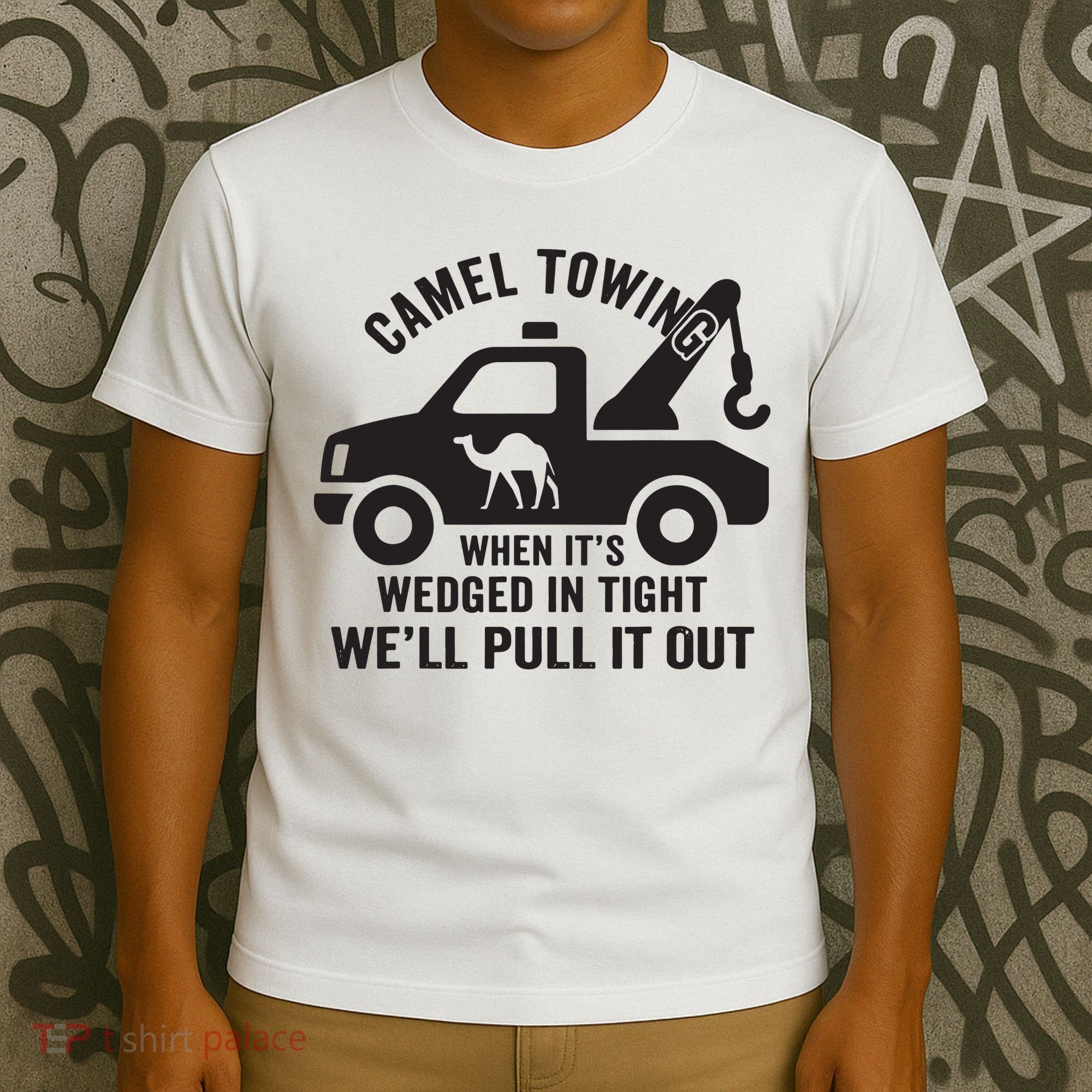 Camel Towing Retro Adult Humor Saying Funny Halloween Gift T-Shirt