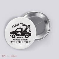 Camel Towing Retro Adult Humor Saying Funny Halloween Gift Button thumb 0