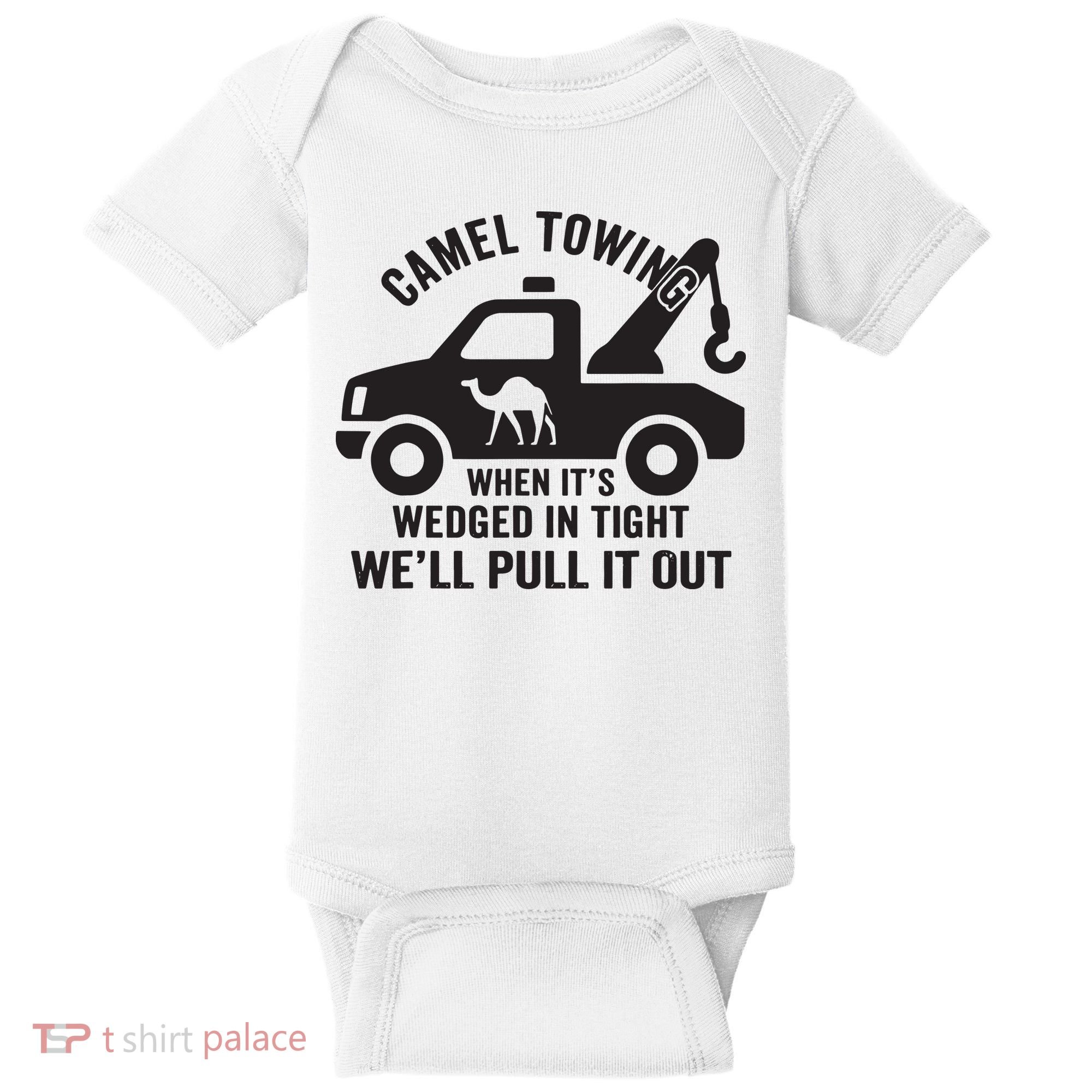 Camel Towing Retro Adult Humor Saying Funny Halloween Gift Baby Bodysuit
