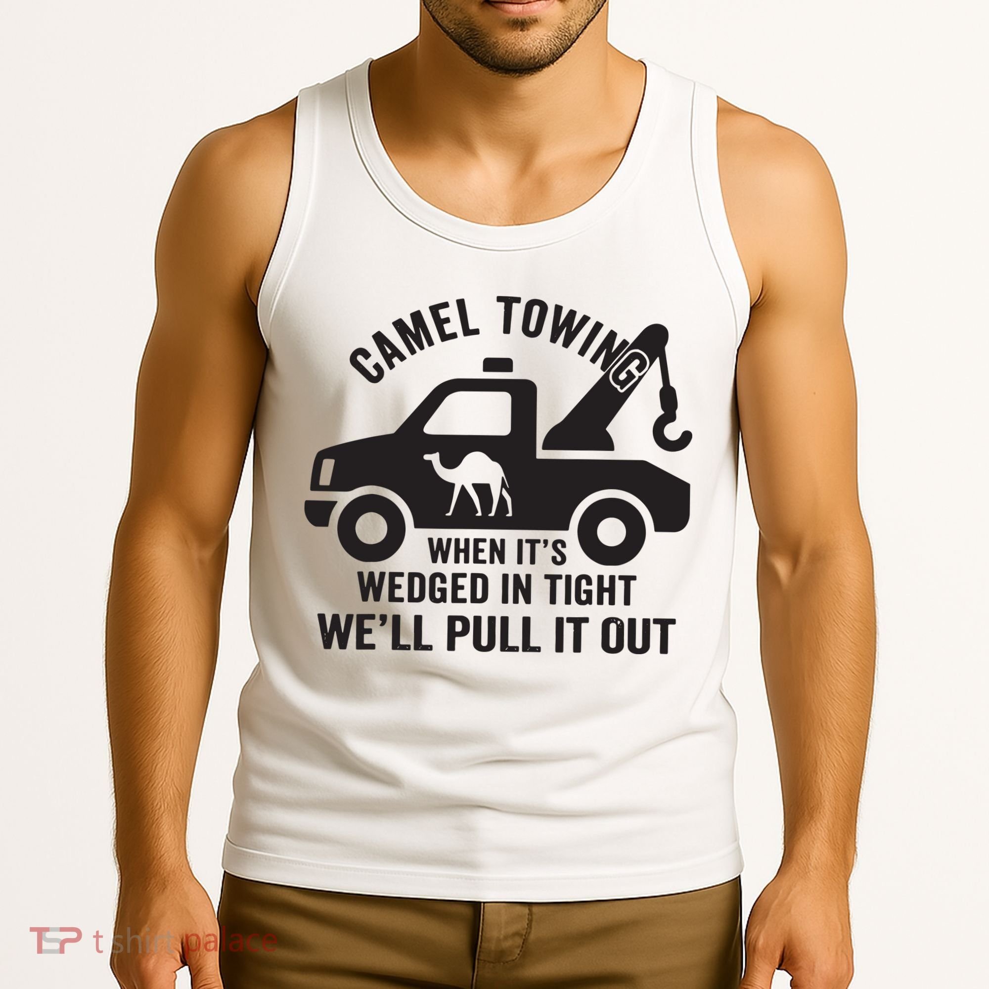 Camel Towing Retro Adult Humor Saying Funny Halloween Gift Tank Top