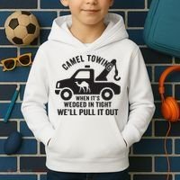 Camel Towing Retro Adult Humor Saying Funny Halloween Gift Kids Hoodie thumb 2