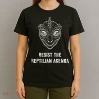 Conspiracy Theory Resist The Reptilian Agenda T-Shirt thumb 4